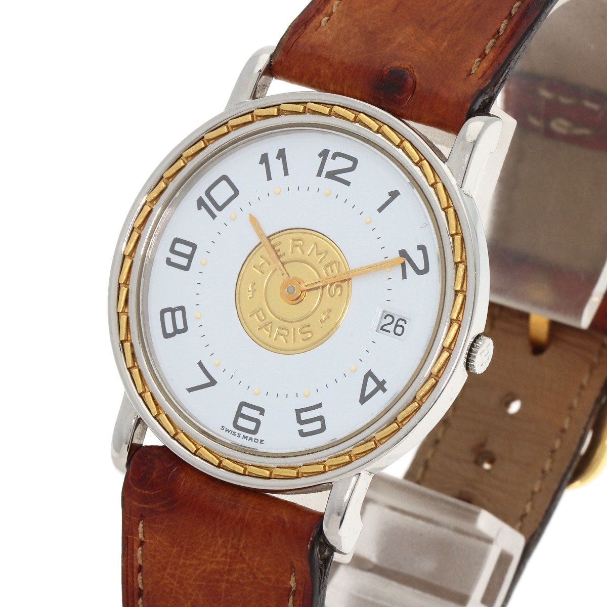 HERMES エルメス セリエ 腕時計 SS メンズ 中古