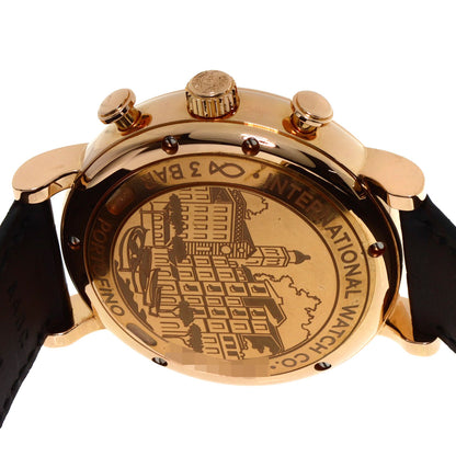 IWC アイダブリューシー IW391035 ポートフィノ クロノグラフ ブルー 腕時計 K18PG メンズ 中古