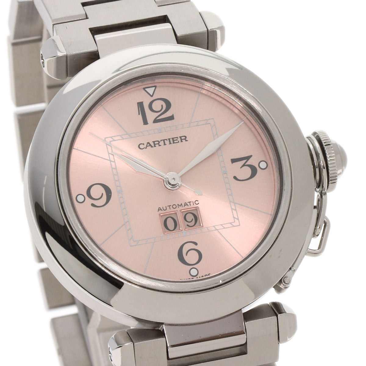 CARTIER カルティエ W31058M7 パシャC ビッグデイト 腕時計 SS メンズ 中古
