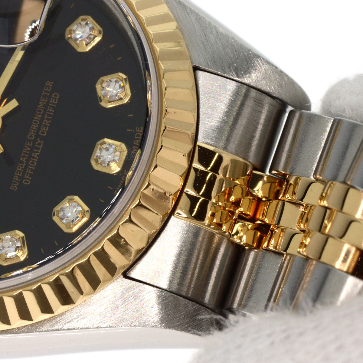 ROLEX ロレックス 79173G デイトジャスト 10P ダイヤモンド 腕時計 SS レディース 中古