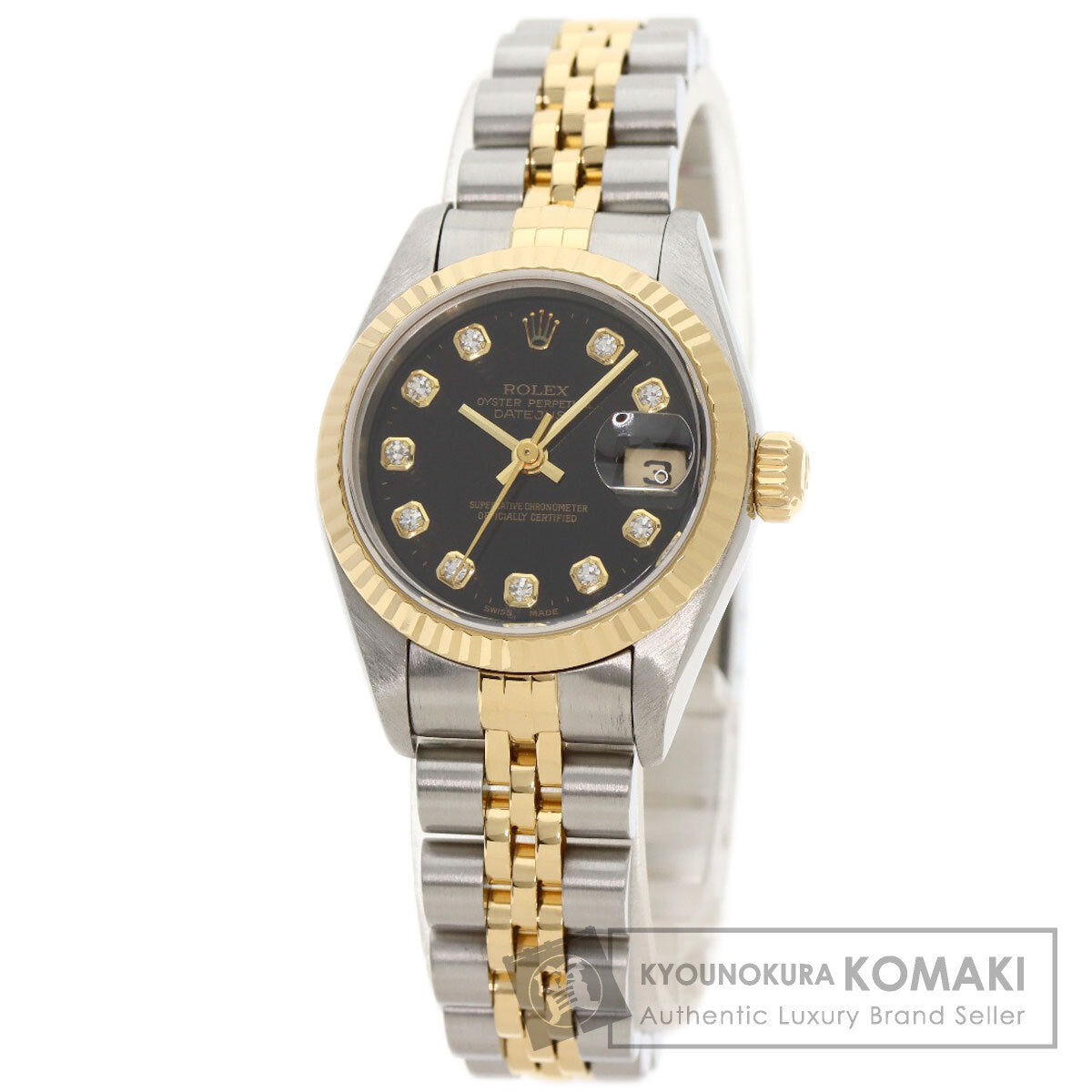 ROLEX ロレックス 79173G デイトジャスト 10P ダイヤモンド 腕時計 SS レディース 中古