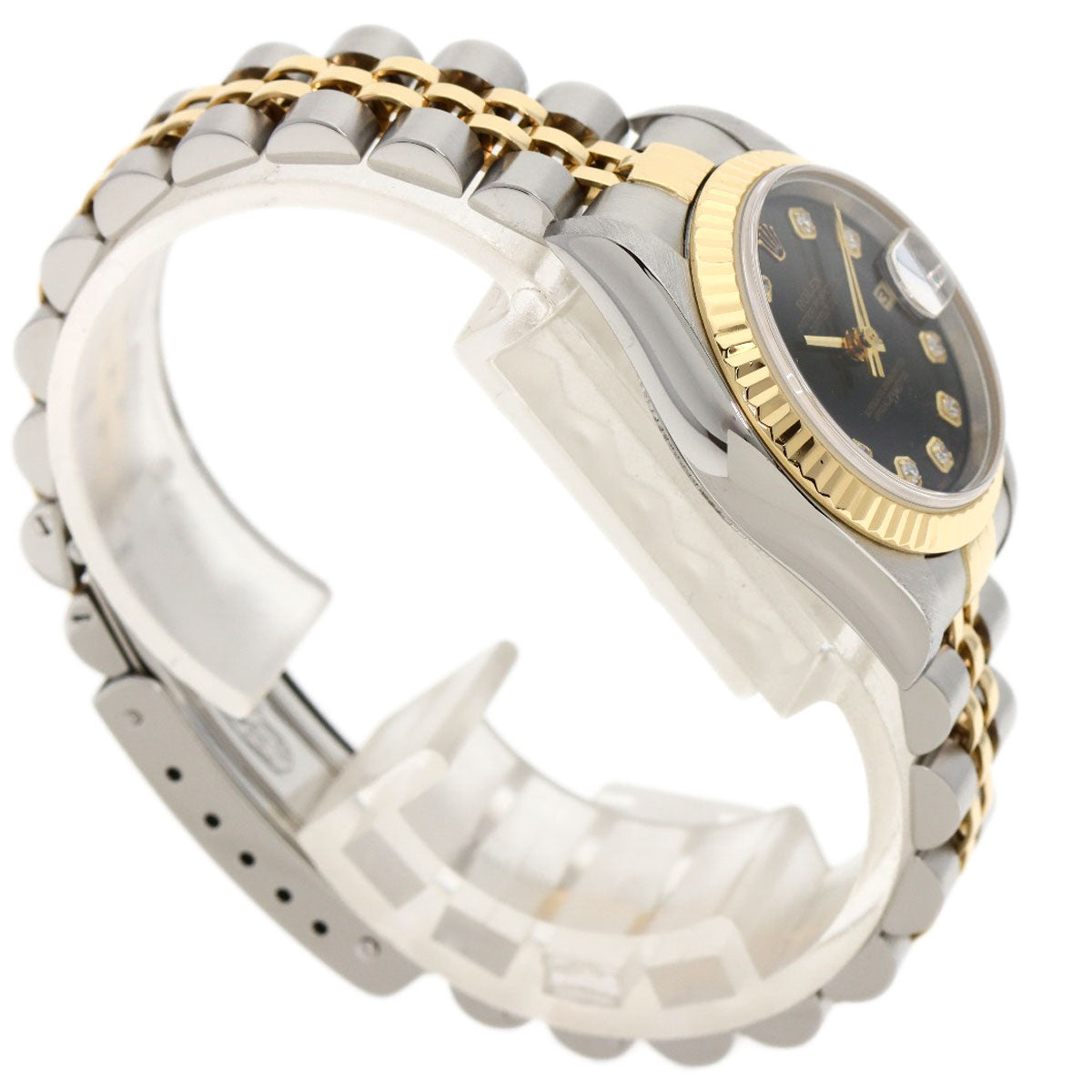 ROLEX ロレックス 79173G デイトジャスト 10P ダイヤモンド 腕時計 SS レディース 中古