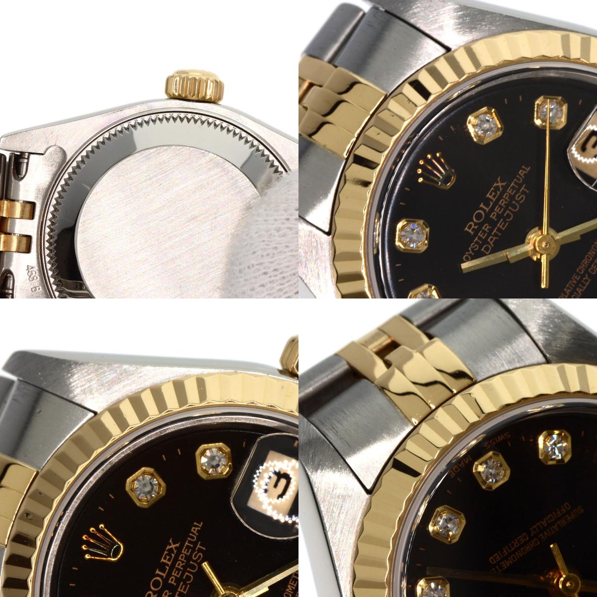 ROLEX ロレックス 79173G デイトジャスト 10P ダイヤモンド 腕時計 SS レディース 中古