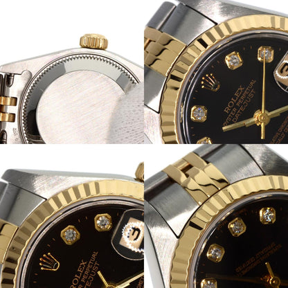 ROLEX ロレックス 79173G デイトジャスト 10P ダイヤモンド 腕時計 SS レディース 中古