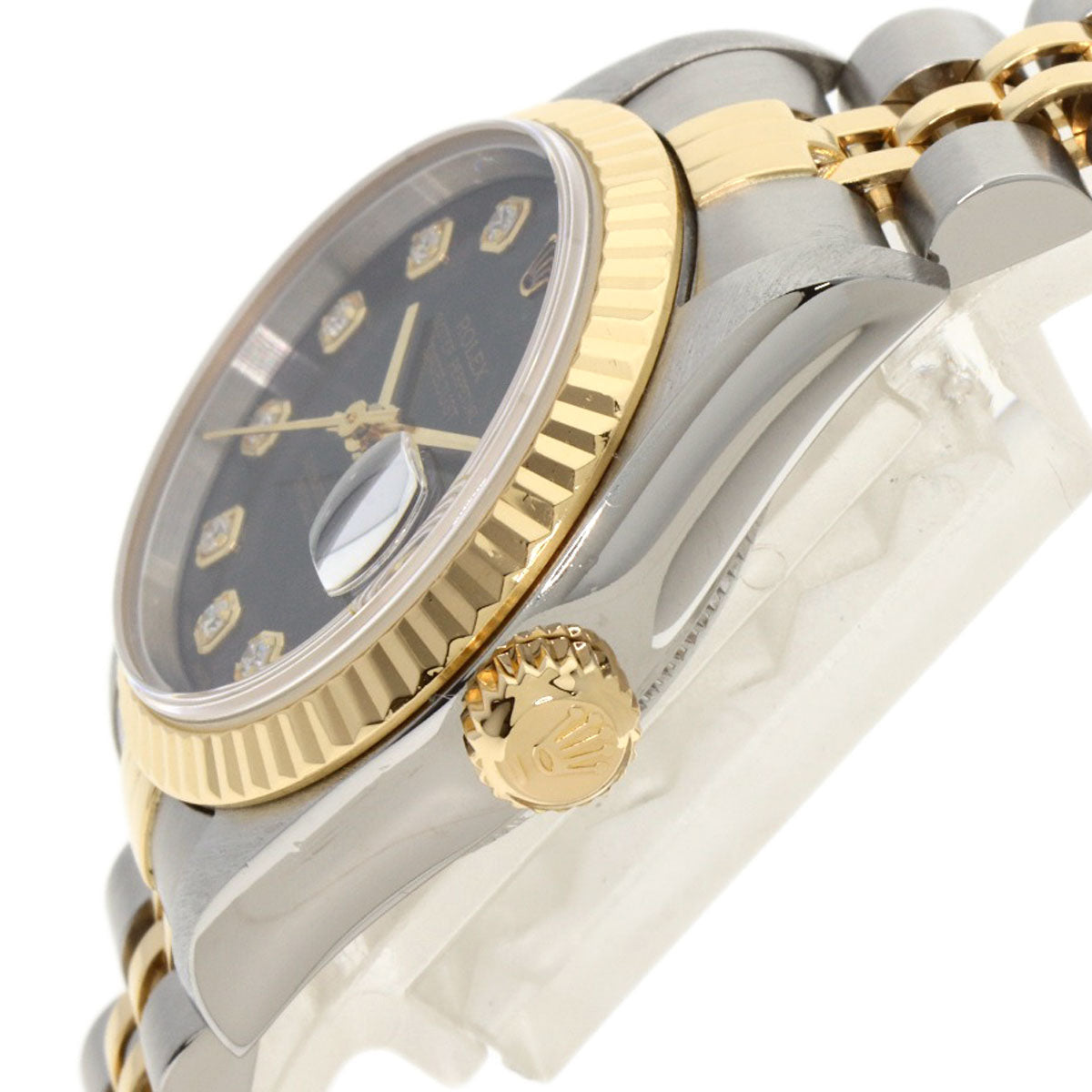 ROLEX ロレックス 79173G デイトジャスト 10P ダイヤモンド 腕時計 SS レディース 中古
