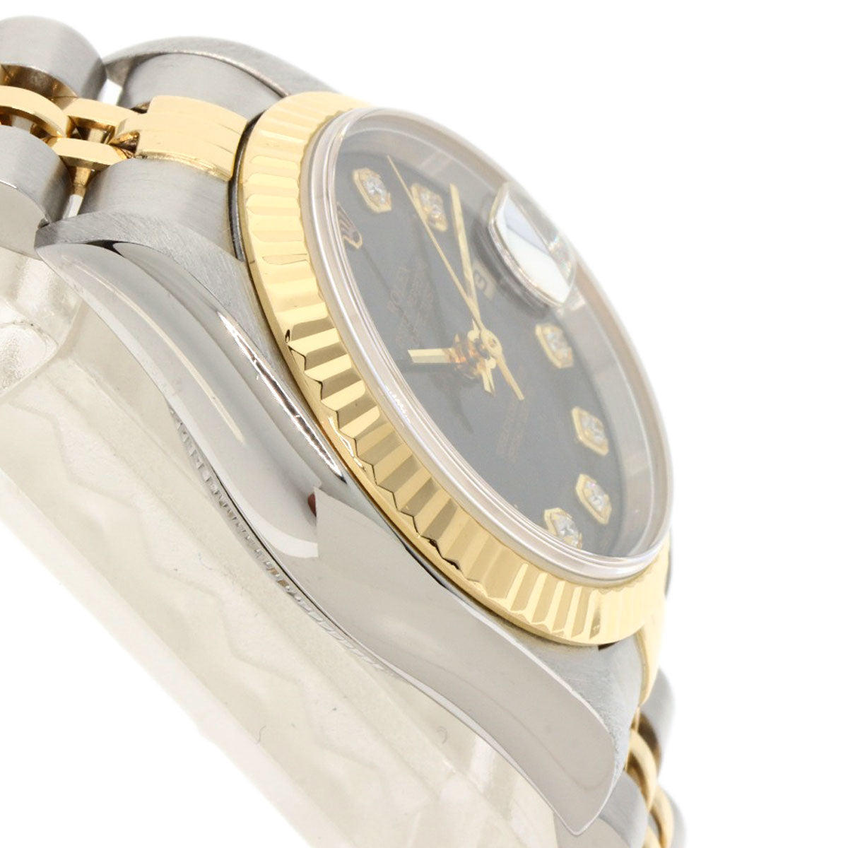 ROLEX ロレックス 79173G デイトジャスト 10P ダイヤモンド 腕時計 SS レディース 中古