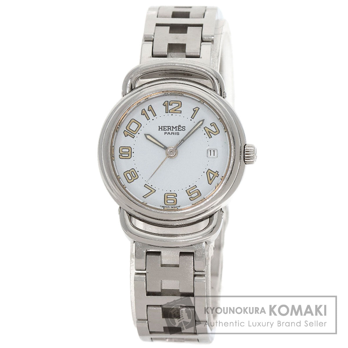 HERMES エルメス PU2.210 プルマン 腕時計 SS レディース 中古