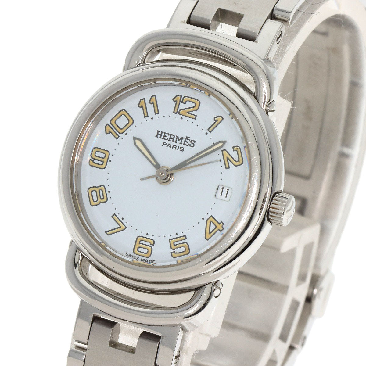 HERMES エルメス PU2.210 プルマン 腕時計 SS レディース 中古