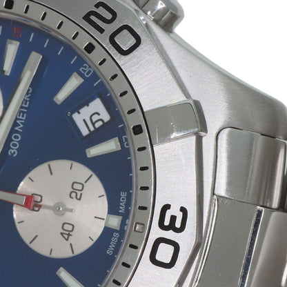 TAG HEUER タグホイヤー CAF1112 アクアレーサー クロノグラフ 腕時計 SS メンズ 中古