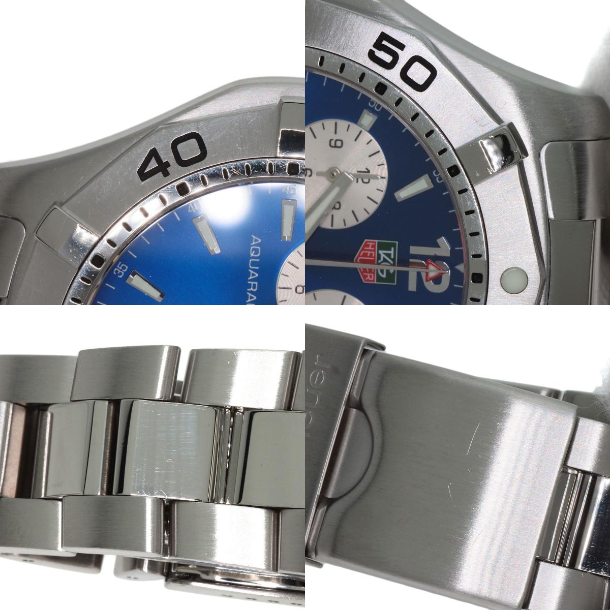 TAG HEUER タグホイヤー CAF1112 アクアレーサー クロノグラフ 腕時計 SS メンズ 中古