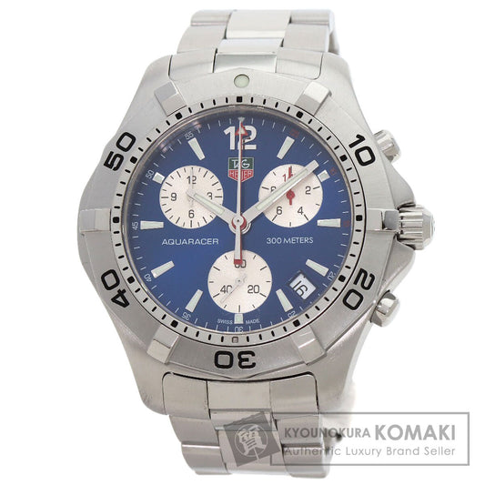 TAG HEUER タグホイヤー CAF1112 アクアレーサー クロノグラフ 腕時計 SS メンズ 中古