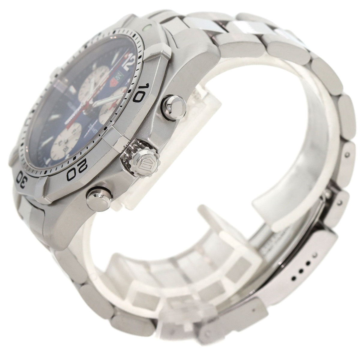TAG HEUER タグホイヤー CAF1112 アクアレーサー クロノグラフ 腕時計 SS メンズ 中古
