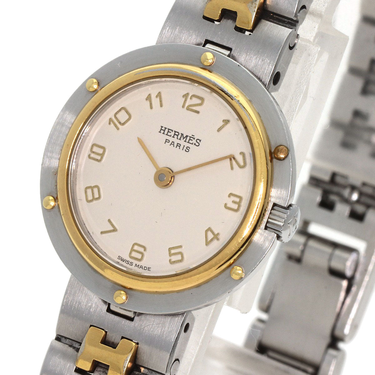 HERMES エルメス オリンピア 腕時計 SS レディース 中古
