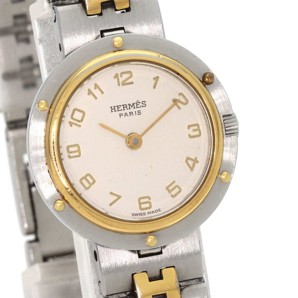 HERMES エルメス オリンピア 腕時計 SS レディース 中古