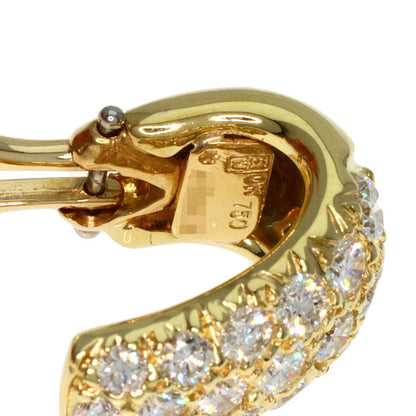 HARRY WINSTON ハリーウィンストン パヴェ ダイヤモンド イヤリング K18YG レディース 中古