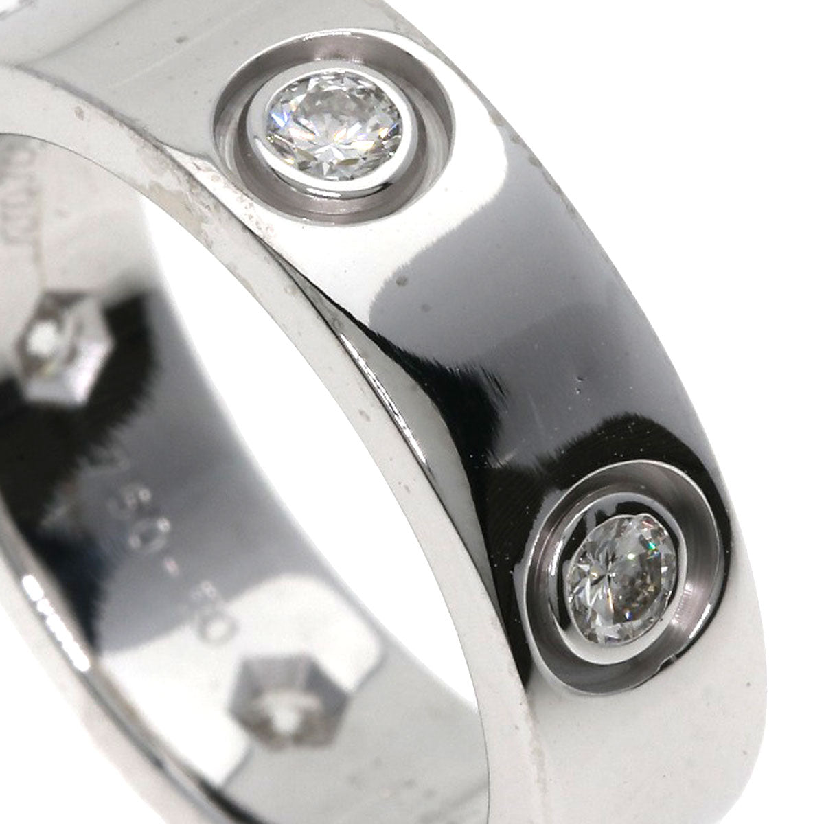 CARTIER カルティエ ラブリング フルダイヤモンド #50 リング・指輪 K18WG レディース 中古