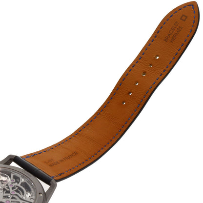 HERMES エルメス CA6.841 スリム ドゥ エルメス スケルトン リュンヌ 腕時計 チタニウム メンズ 中古