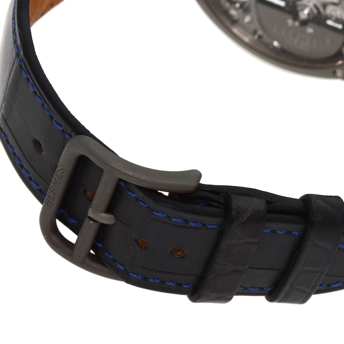 HERMES エルメス CA6.841 スリム ドゥ エルメス スケルトン リュンヌ 腕時計 チタニウム メンズ 中古