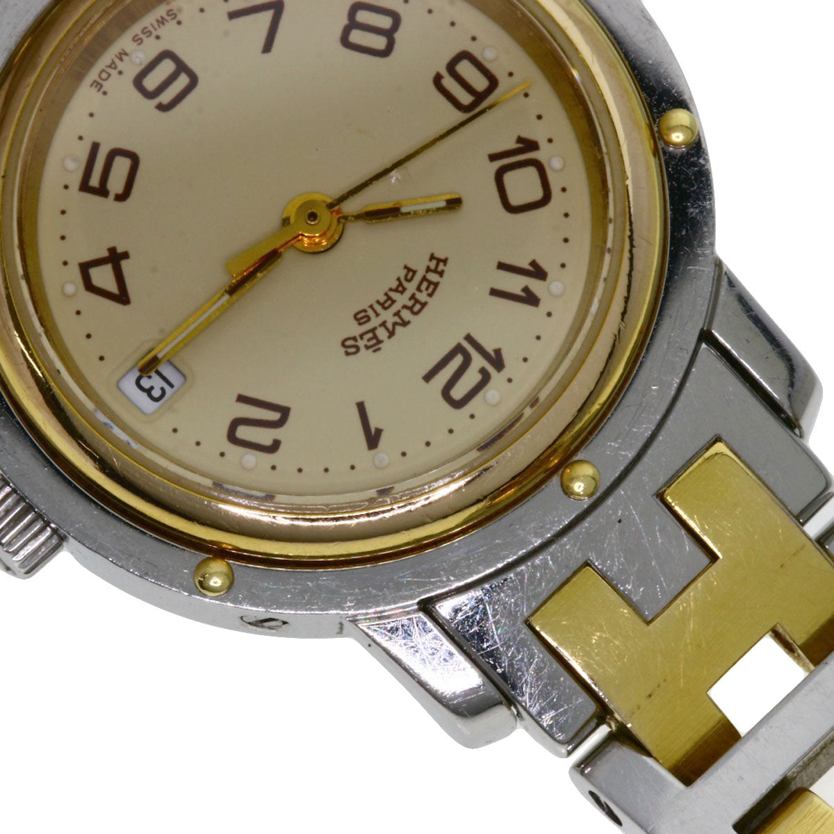 HERMES エルメス CL3.240 クリッパー 腕時計 SS レディース 中古