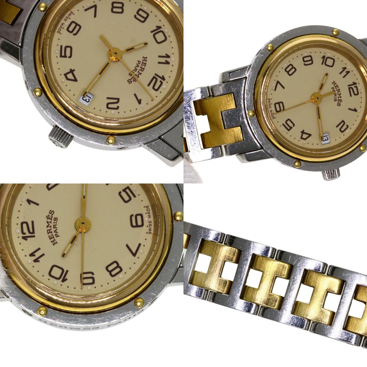 HERMES エルメス CL3.240 クリッパー 腕時計 SS レディース 中古