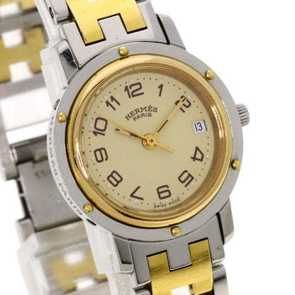 HERMES エルメス CL3.240 クリッパー 腕時計 SS レディース 中古