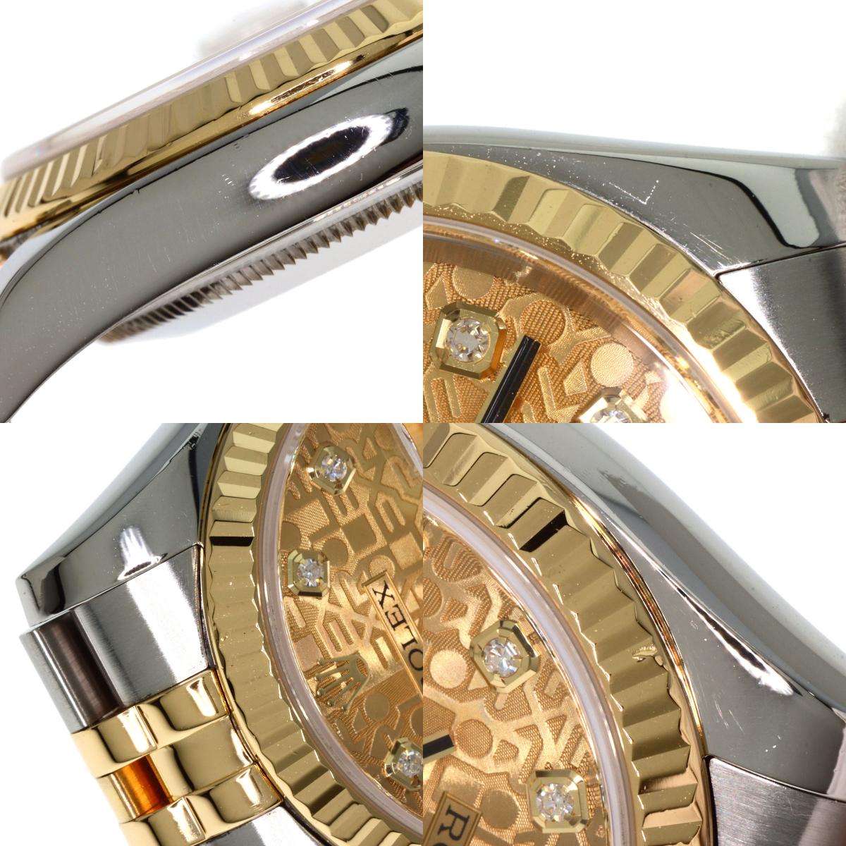 ROLEX ロレックス 116233G デイトジャスト 10P ダイヤモンド 腕時計 SS メンズ 中古