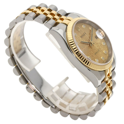 ROLEX ロレックス 116233G デイトジャスト 10P ダイヤモンド 腕時計 SS メンズ 中古