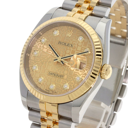 ROLEX ロレックス 116233G デイトジャスト 10P ダイヤモンド 腕時計 SS メンズ 中古