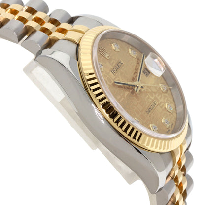 ROLEX ロレックス 116233G デイトジャスト 10P ダイヤモンド 腕時計 SS メンズ 中古