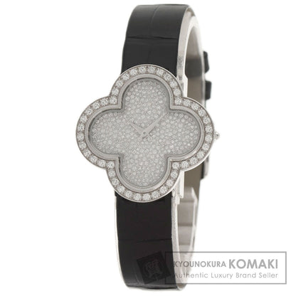 Van Cleef & Arpels ヴァンクリーフ＆アーペル VCARO4HR00 アルハンブラ 腕時計 K18WG レディース 中古