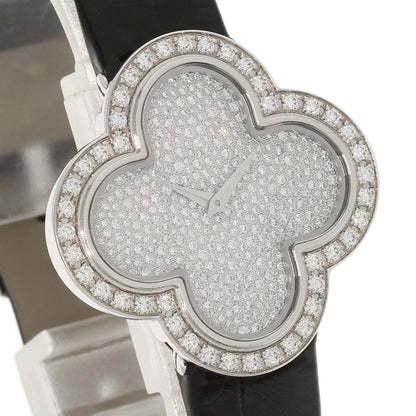 Van Cleef & Arpels ヴァンクリーフ＆アーペル VCARO4HR00 アルハンブラ 腕時計 K18WG レディース 中古