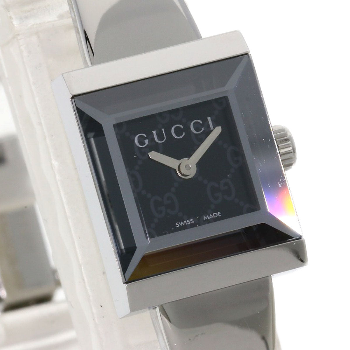 GUCCI グッチ 128.5 スクエアフェイス 腕時計 SS レディース 中古