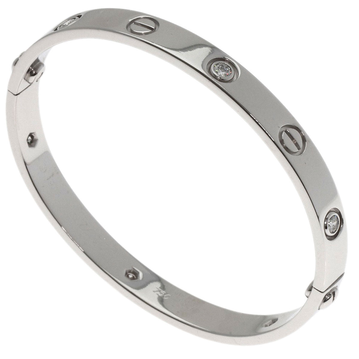 CARTIER カルティエ ラブブレス 6P ダイヤモンド ドライバー付き #16 ブレスレット K18WG レディース 中古