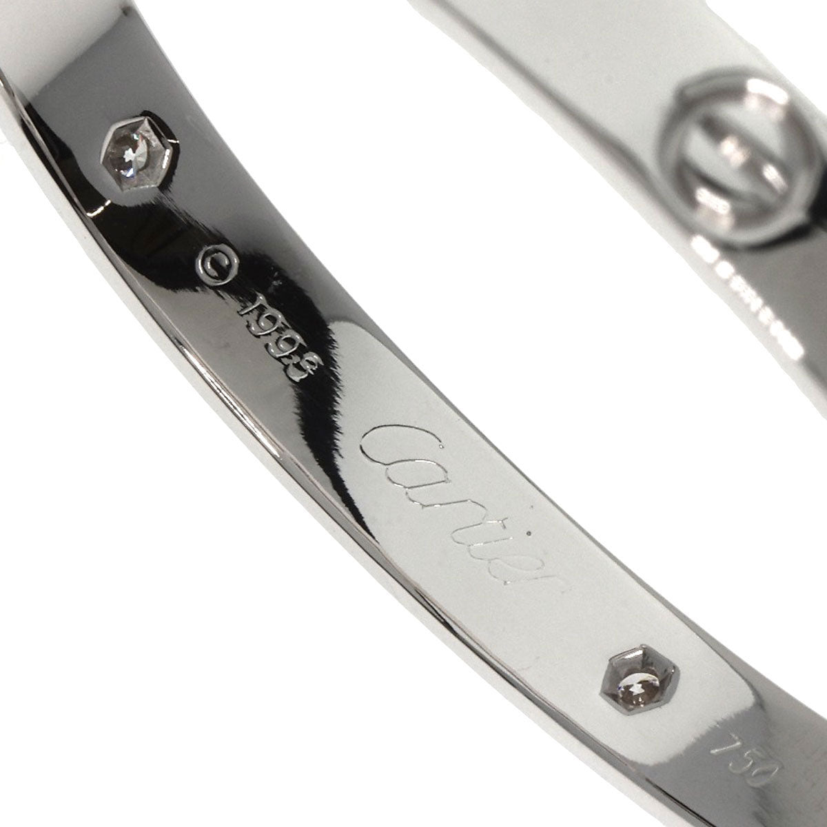 CARTIER カルティエ ラブブレス 6P ダイヤモンド ドライバー付き #16 ブレスレット K18WG レディース 中古