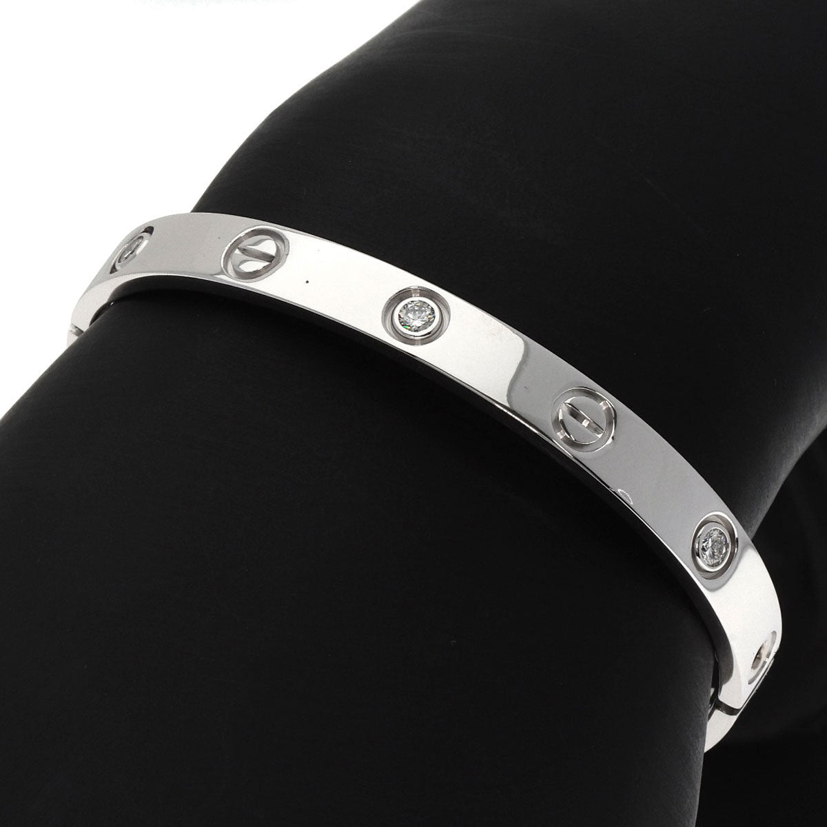 CARTIER カルティエ ラブブレス 6P ダイヤモンド ドライバー付き #16 ブレスレット K18WG レディース 中古