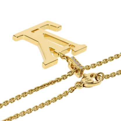 LOUIS VUITTON ルイヴィトン パンダンティフ ロゴ ダイヤモンド ネックレス K18YG レディース 中古