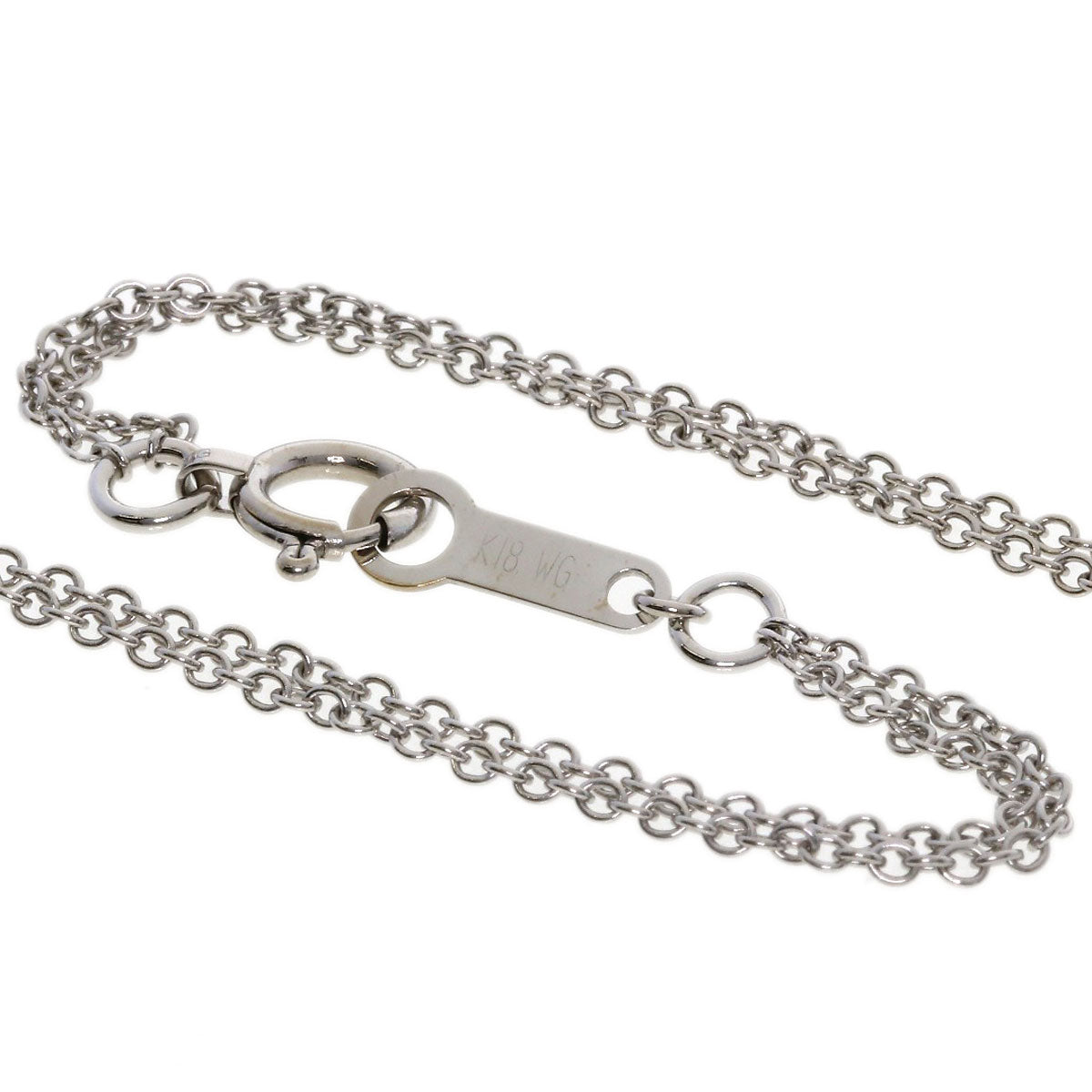 SELECT JEWELRY セレクトジュエリー カラーストーン ダイヤモンド ネックレス K18WG レディース 中古