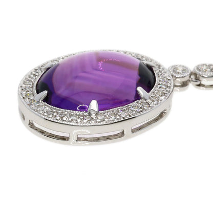 SELECT JEWELRY セレクトジュエリー カラーストーン ダイヤモンド ネックレス K18WG レディース 中古
