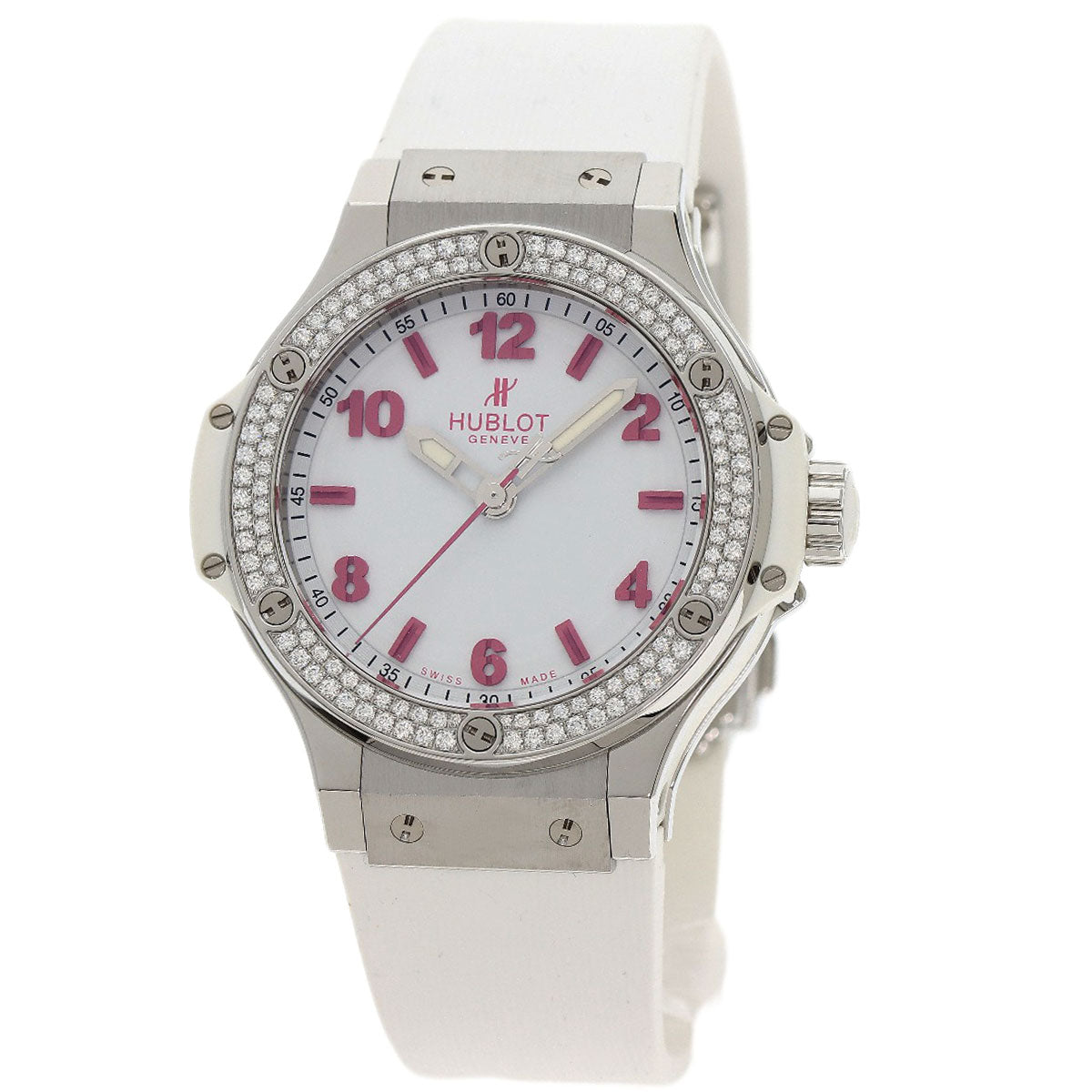 HUBLOT ウブロ 361.SE.2090.RW.1104.NAS11 ビッグバンダイヤモンド FIFAウィメンズワールドカップ2011 世界100本限定 腕時計 SS レディース 中古