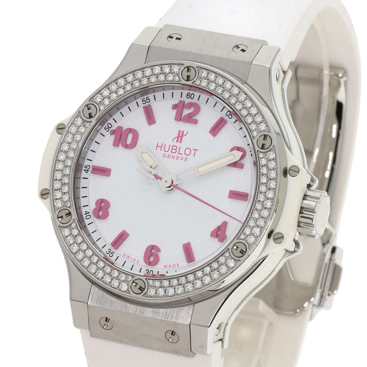HUBLOT ウブロ 361.SE.2090.RW.1104.NAS11 ビッグバンダイヤモンド FIFAウィメンズワールドカップ2011 世界100本限定 腕時計 SS レディース 中古