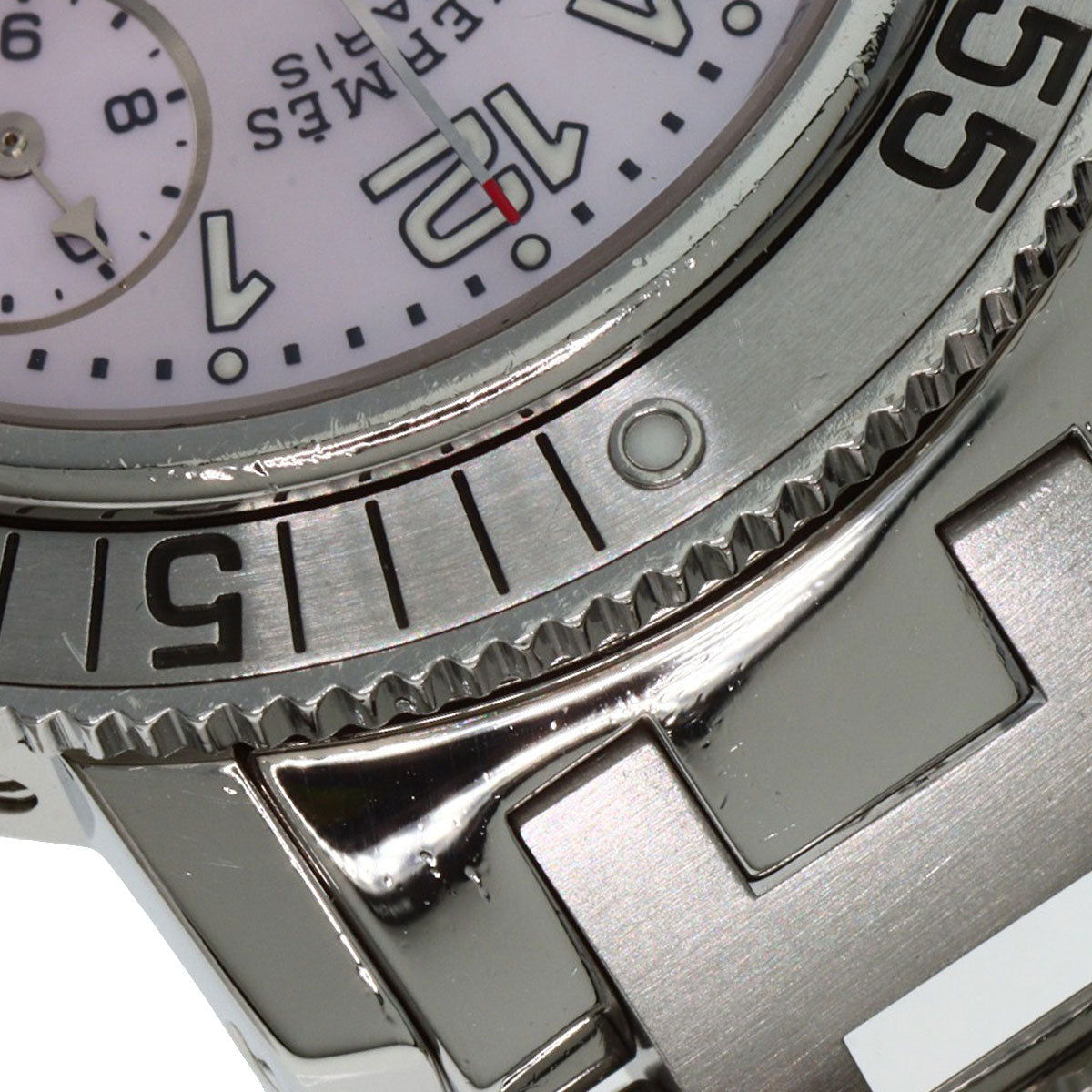 HERMES エルメス CL2.310 クリッパー ダイバー クロノグラフ 新バックル 腕時計 SS メンズ 中古
