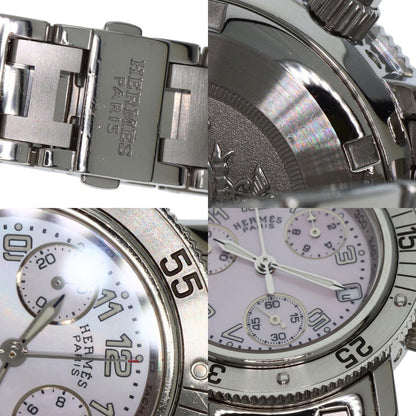 HERMES エルメス CL2.310 クリッパー ダイバー クロノグラフ 新バックル 腕時計 SS メンズ 中古