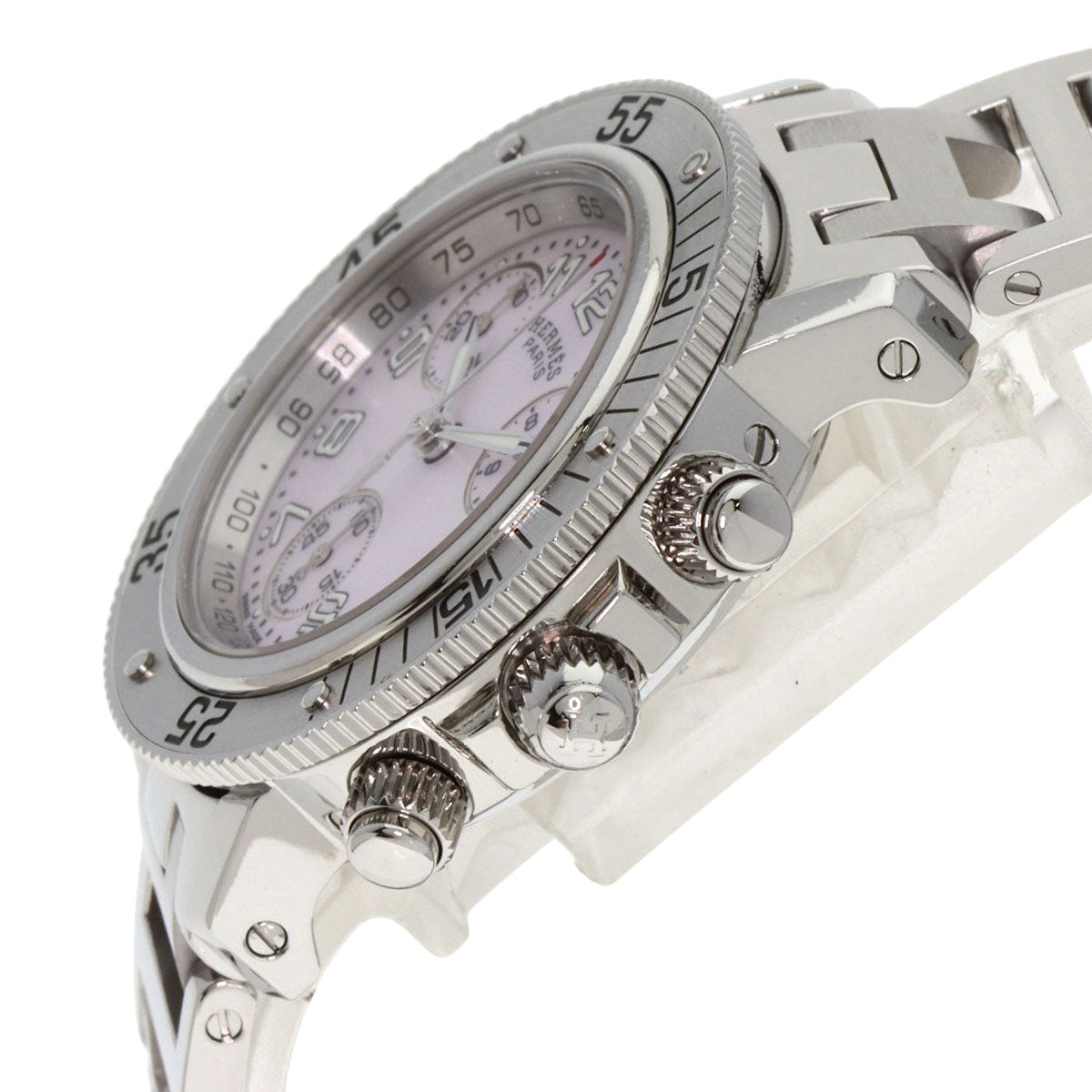 HERMES エルメス CL2.310 クリッパー ダイバー クロノグラフ 新バックル 腕時計 SS メンズ 中古