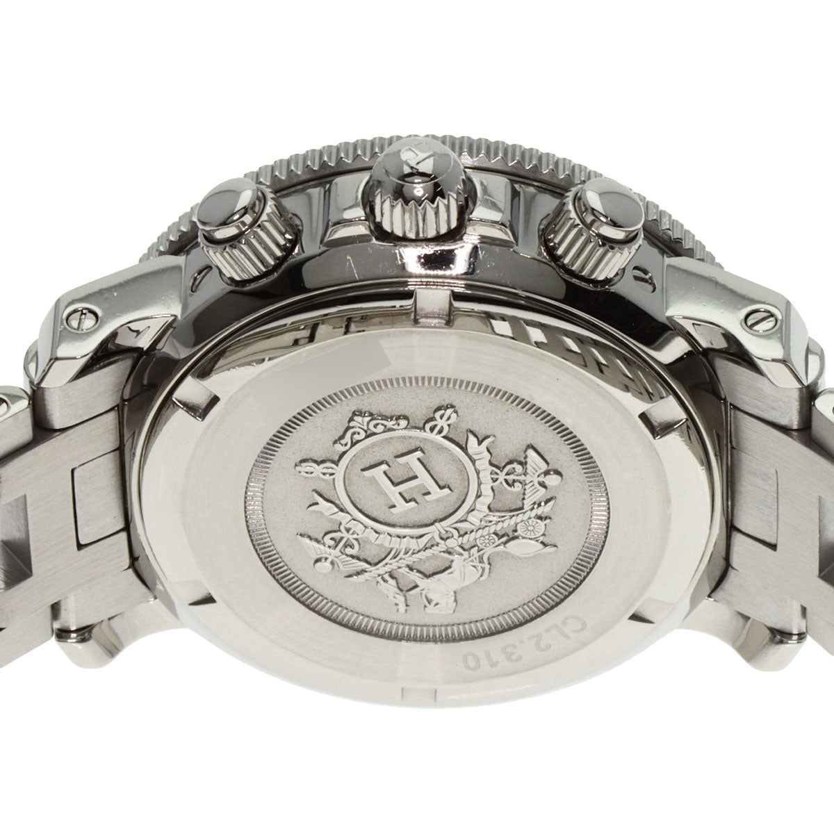 HERMES エルメス CL2.310 クリッパー ダイバー クロノグラフ 新バックル 腕時計 SS メンズ 中古