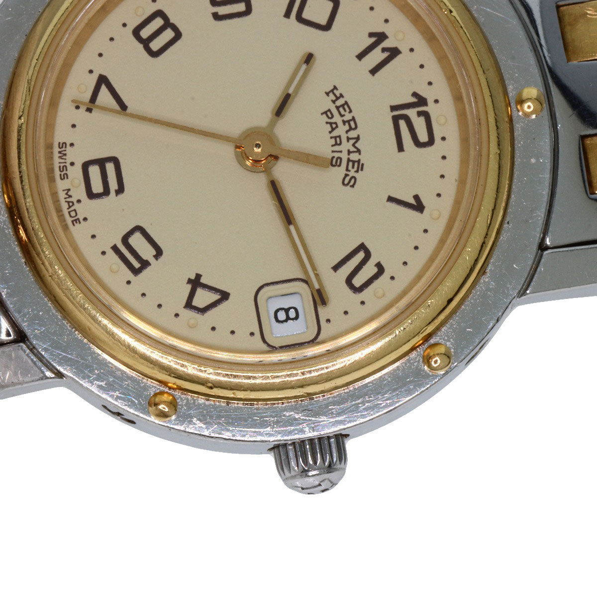 HERMES エルメス CL4.220 クリッパー 腕時計 SS レディース 中古