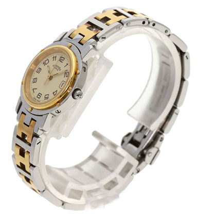 HERMES エルメス CL4.220 クリッパー 腕時計 SS レディース 中古