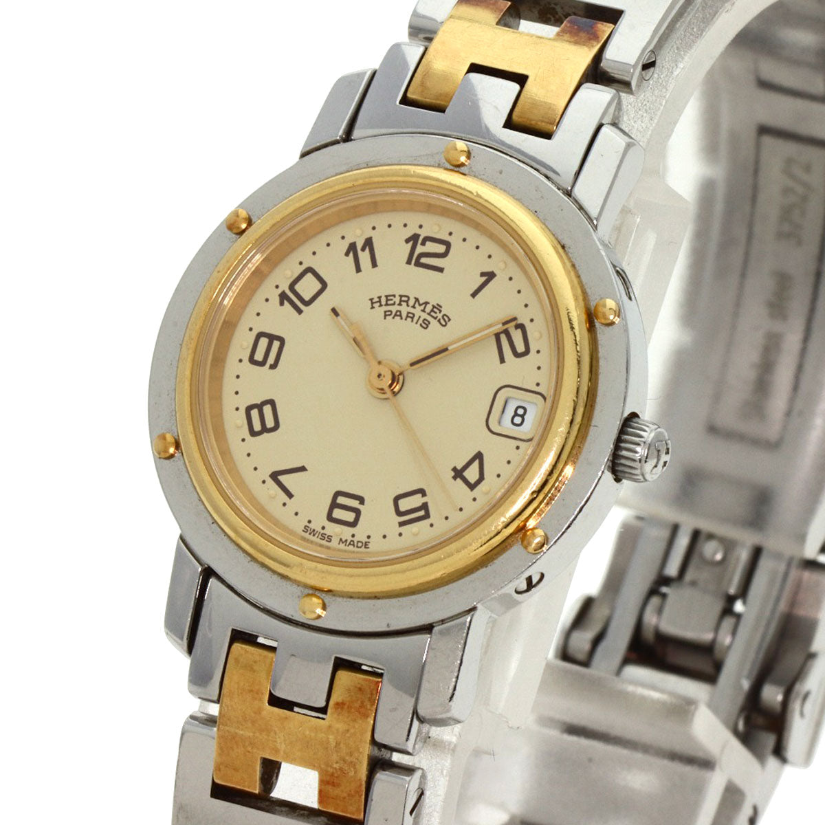 HERMES エルメス CL4.220 クリッパー 腕時計 SS レディース 中古
