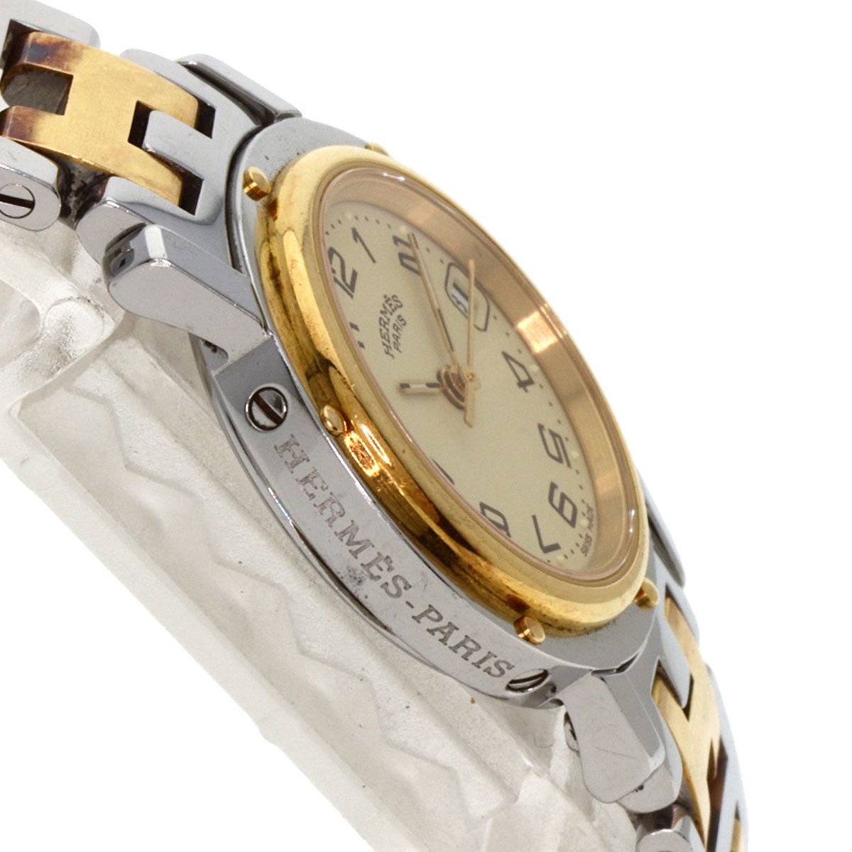 HERMES エルメス CL4.220 クリッパー 腕時計 SS レディース 中古