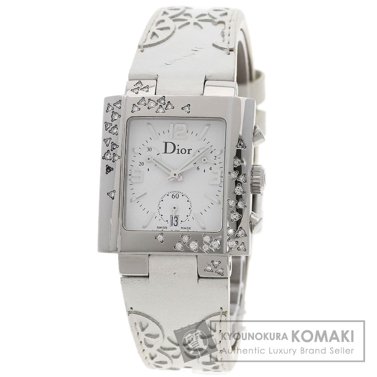 CHRISTIAN DIOR クリスチャンディオール D81-101 リヴァ ダイヤモンドベゼル 腕時計 SS レディース 中古
