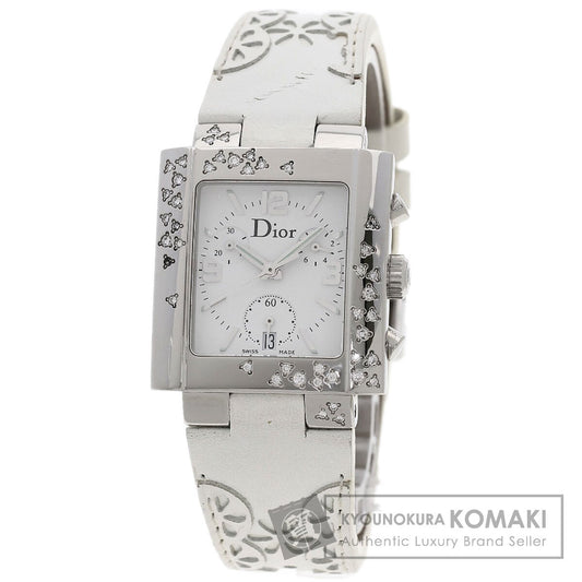 CHRISTIAN DIOR クリスチャンディオール D81-101 リヴァ ダイヤモンドベゼル 腕時計 SS レディース 中古